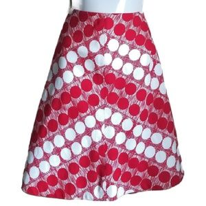 Anthropologie| Elevenses Red White Skirt